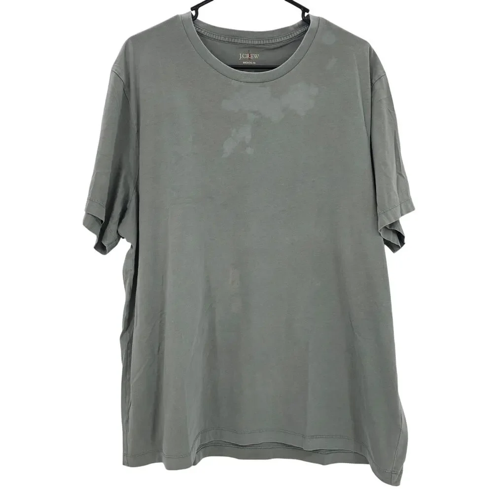 J. Crew Mens size XXL Broken in Short Sleeve Crewneck T-Shirt Green BW039 NEW